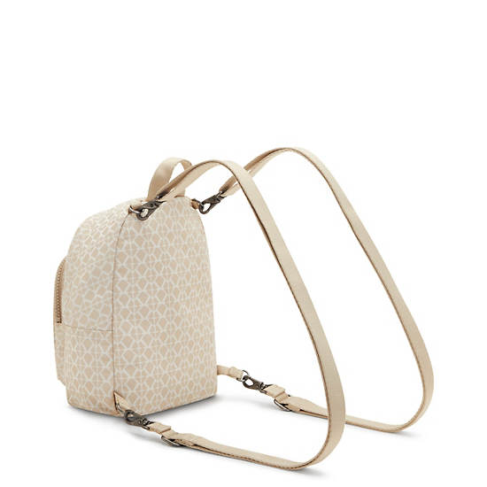 Kipling Delia Compact Printed Convertible Ryggsäck Beige | SE 1655UZ